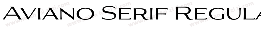 Aviano Serif Regular字体转换